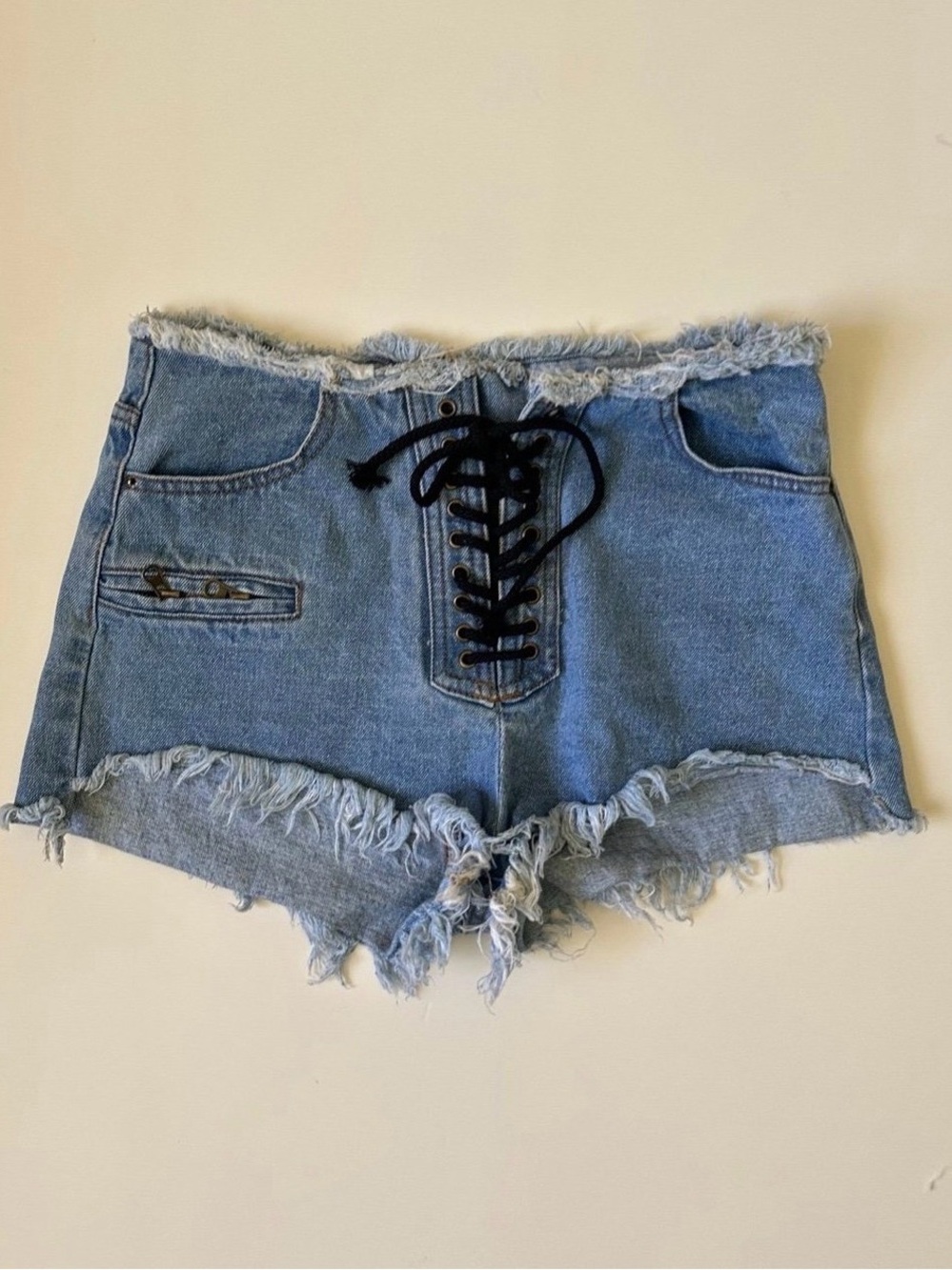 Lioness Lace Up Jean Shorts ~M